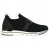 R6713-00 baskets grande pointure stretch noire Remonte Shoesissime, vue coté