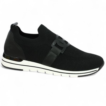 R6713-00 baskets stretch noire Remonte 42, 43, 44, 45 Shoesissime, vue profil R6713-00 baskets stretch noire Remonte 42, 43, 44, 45 Shoesissime, vue profil