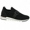 R6713-00 baskets stretch noire Remonte 42, 43, 44, 45 Shoesissime, vue profil