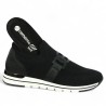 Baskets femme semelle amovible 42, 43, 44, 45 stretch noir Shoesissime, vue détails