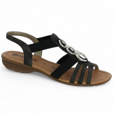 sandales plate confort Remonte grande taille R3605-02 Shoesissime, vue profil