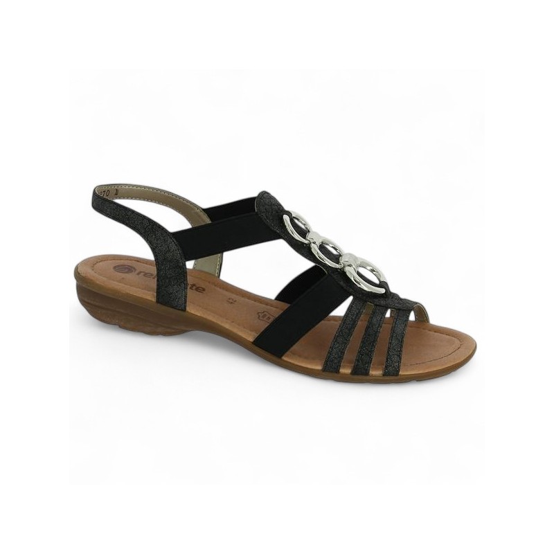 sandales plate confort Remonte grande taille R3605-02 Shoesissime, vue profil
