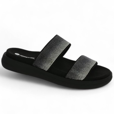 Star- Claquette à strass noire grande taille - Mule femme grande size - Shoesissime Star- Claquette à strass noire grande taille - Mule femme grande size - Shoesissime