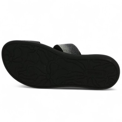 Star- Claquette à strass noire grande taille - Mule femme grande size - Shoesissime