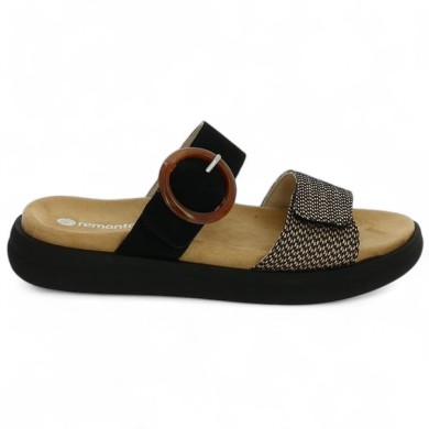 D2N51-03 mule femme grande pointure noire Remonte, vue coté