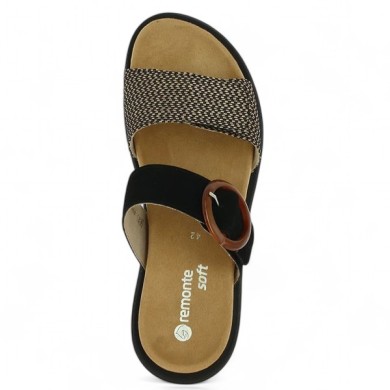 D2N51-03 mule Remonte 42, 43, 44, 45 noire, vue dessus