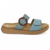 mule bleu femme grande taille Remonte, vue coté