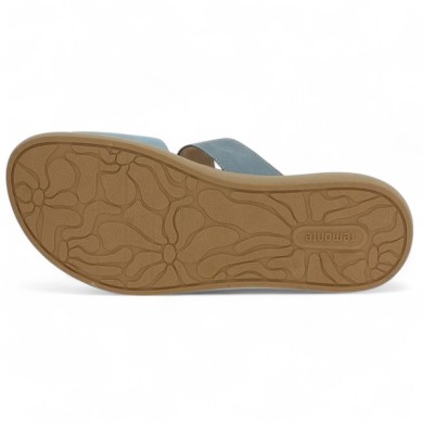 Rita - Mule bleu D2N51-10 - Mule Remonte femme grande taille - Shoesissime