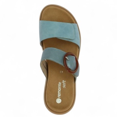 claquette réglable femme bleue grande pointure Remonte, vue dessus