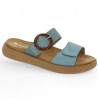 mule bleu réglable Remonte 42, 43, 44, 45 Shoesissime, vue profil