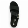 D2K51-00 mule noire Remonte 42, 43, 44, 45 boucle dorée, vue dessus