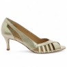 escarpin doré mode femme grande taille Shoesissime, vue coté