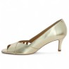escarpin mode grande taille femme cuir doré Shoesissime, vue intérieure