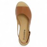 Vera - Camel flat sandal large size - Barefoot 42, 43, 44, 45 women - Shoesissime
