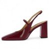 escarpin babies talon haut 42, 43, 44, 45 vernis bordeaux Shoesissime, vue intérieure