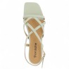 sandale blanche fines brides grande taille femme Shoesissime, vue dessus