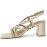 sandale à talon cuir doré femme 42, 43, 44, 45 Shoesissime, vue intérieure