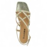 sandale dorée fines brides 42, 43, 44, 45 femme Shoesissime, vue dessus