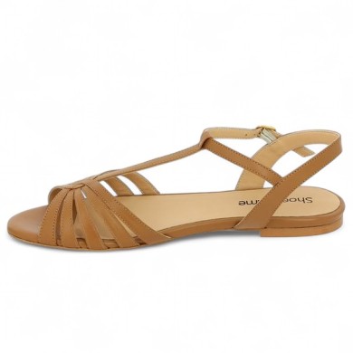 sandale mode camel femme grande pointure Shoesissime, vue dessus