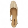 escarpin femme grande pointure vernis beige nude sling back Shoesissime, vue dessus