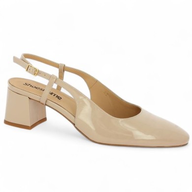 Vanessa - Babies vernis beige nude - Escarpin femme 42, 43, 44, 45 - Shoesissime