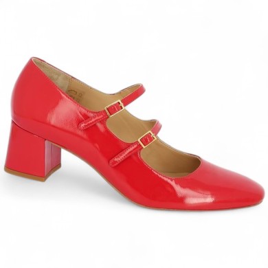 babies cuir vernis rouge 42, 43, 44, 45 Shoesissime, vue profil