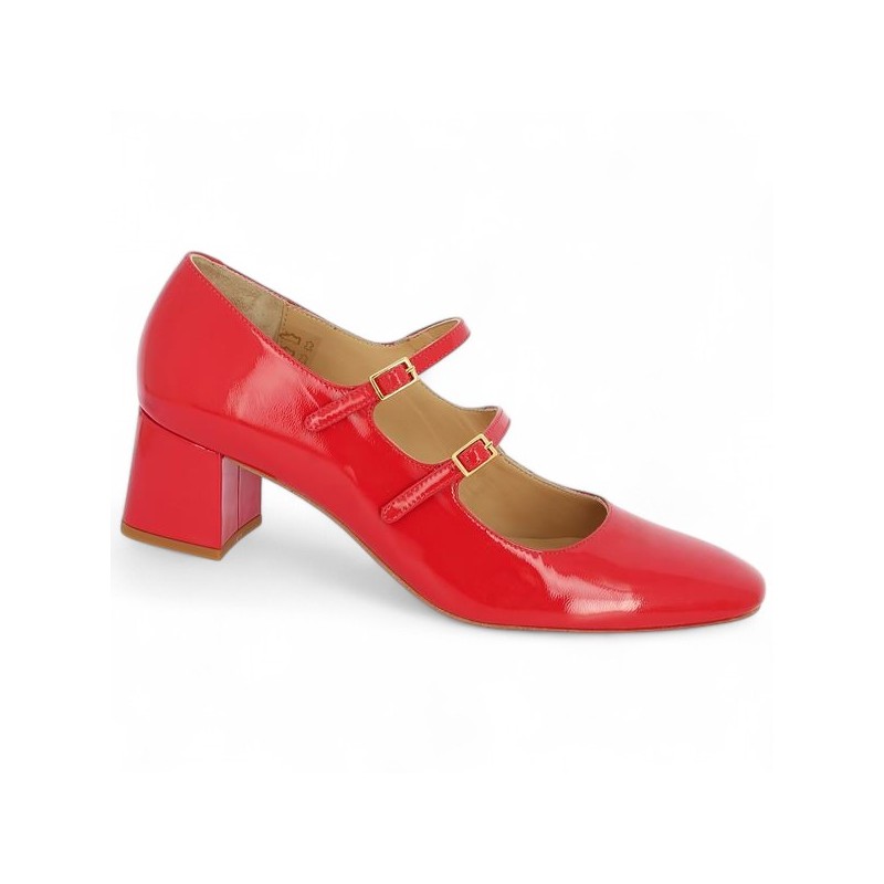 babies cuir vernis rouge 42, 43, 44, 45 Shoesissime, vue profil