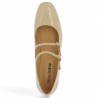 escarpin à brides grande pointure vernis beige nude Shoesissime, vue desssus