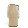 escarpin talon carré femme grande taille vernis beige nude, vue arrière
