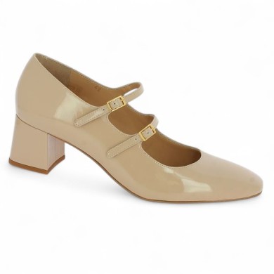 babies talon vernis beige nude 42, 43, 44, 45 femme Shoesissime, vue profil