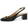 escarpin ouvert au talon chic 42, 43, 44, 45 noir bijoux doré Shoesissime, vue intérieure