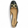 escarpin ouvert au talon chic grande pointure noir bijoux doré Shoesissime, vue dessus