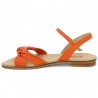 nu-pieds femme orange cuir 42, 43, 44, 45 Shoesissime, vue intérieure