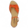 Sandale plate à noeud orange 42, 43, 44, 45 Shoesissime, vue dessus