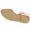Capucine - Chaussure été plate orange - Sandales grande taille - Shoesissime