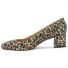 escarpin grande taille talon carré cuir léopard Shoesissime, vue intérieure