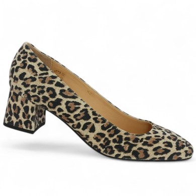 escarpin léopard 42, 43, 44, 45 Shoesissime, vue profil