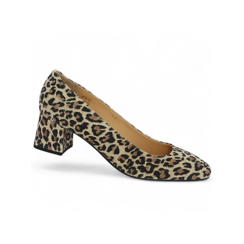 escarpin léopard 42, 43, 44, 45 Shoesissime, vue profil