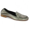 mocassin femme souple léger argent metallisé 42, 43, 44, 45 Shoesissime, vue profil