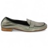 mocassin grande taille Folie's femme souple léger argent metallisé Shoesissime, vue coté