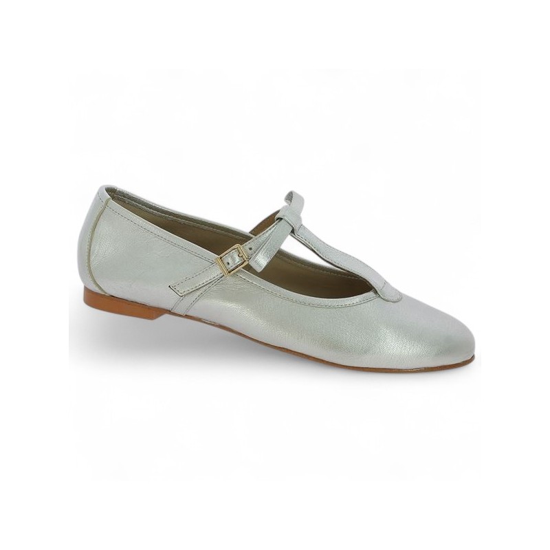 ballerine argent mode 42, 43, 44, 45 Shoesissime, vue profil