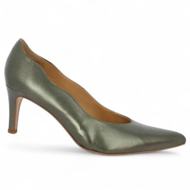 Escarpin pointu femme bronze-vert 42, 43, 44, 45 Shoesissime, vue profil
