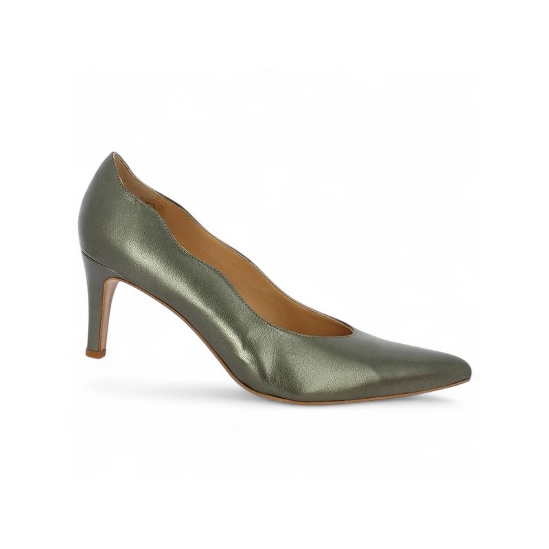 Escarpin pointu femme bronze-vert 42, 43, 44, 45 Shoesissime, vue profil