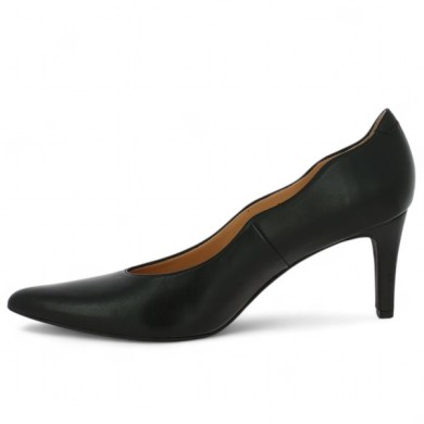 escarpin noir découpe vague 42, 43, 44, 45, vue intérieure