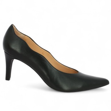 escarpin noir pointu 42, 43, 44, 45 femme Shoesissime, vue profil