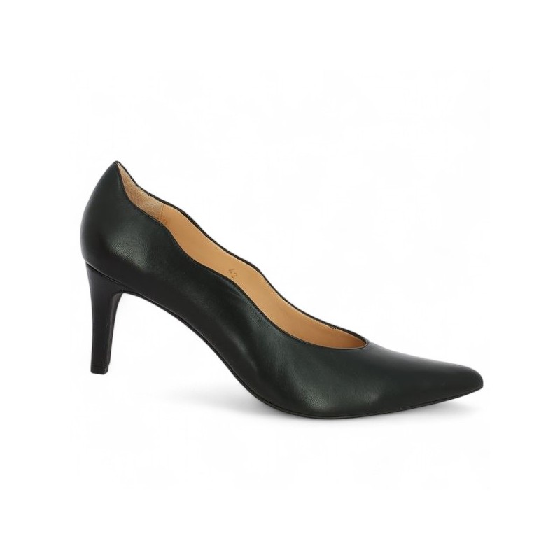 escarpin noir pointu 42, 43, 44, 45 femme Shoesissime, vue profil