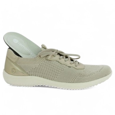 Sporty - Baskets Lègères beige doré Remonte - Sneakers Remonte grande taille - Shoesissime