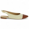 Grace - Pointed beige and camel ballerina - Ballerinas 42, 43, 44, 45 - Shoesissime