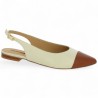 Ballerine beige et camel 42, 43, 44, 45 Shoesissime, vue profil