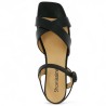 sandale à talon bout carré noire cérémonie femme grande pointure Shoesissime, vue dessus